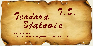 Teodora Đalović vizit kartica